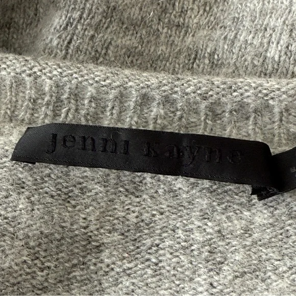 Jenni Kayne Gray Sweater Size M Long Sleeve Wool Cashmere Knit Casual Preppy - Picture 7 of 9